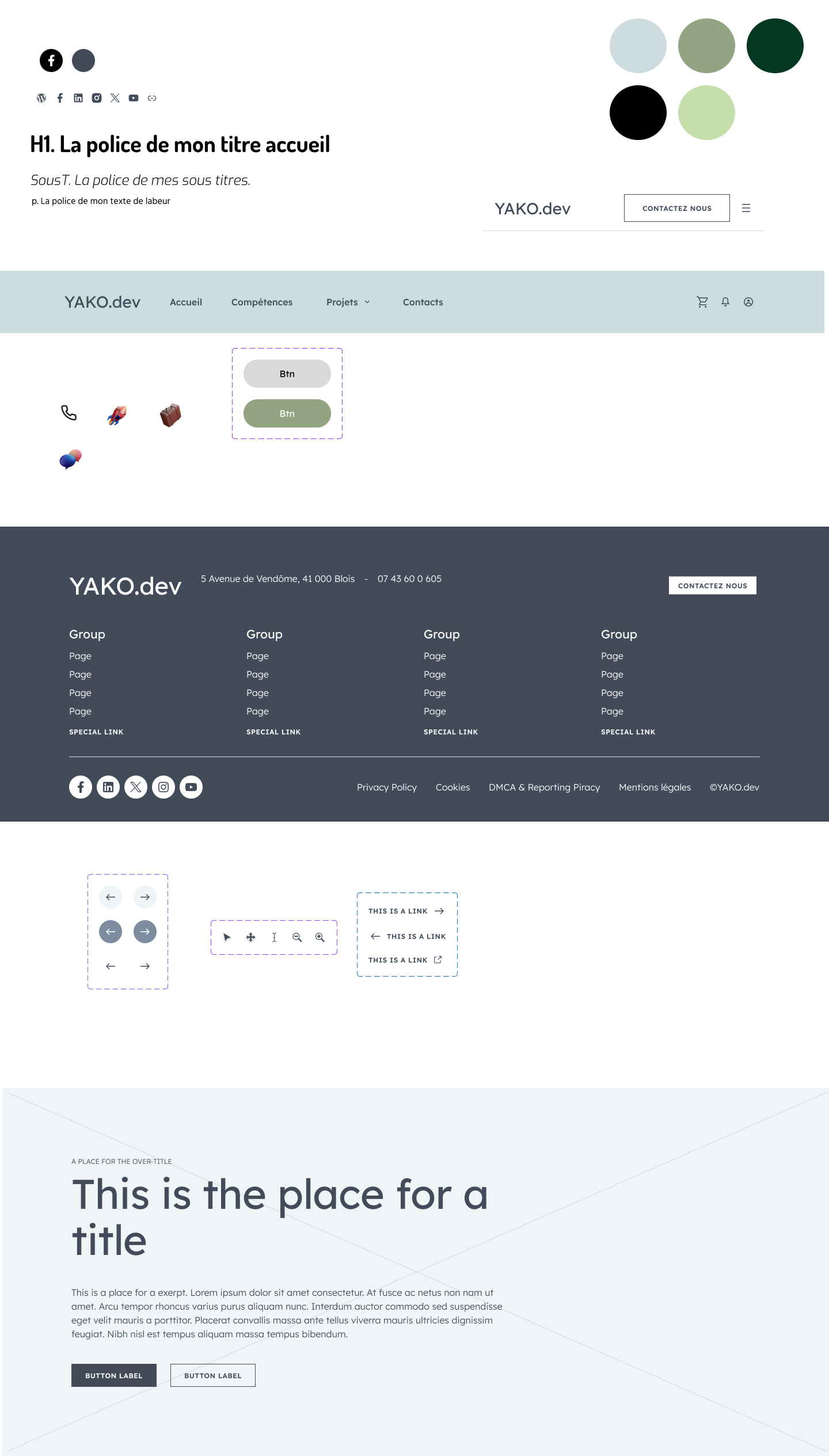 Détail de la charte graphique de Green EATS.